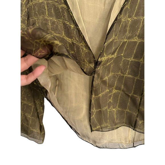 Herve Leger Paris Silk Blend Sheer Top Size US 6 - Picture 5 of 16